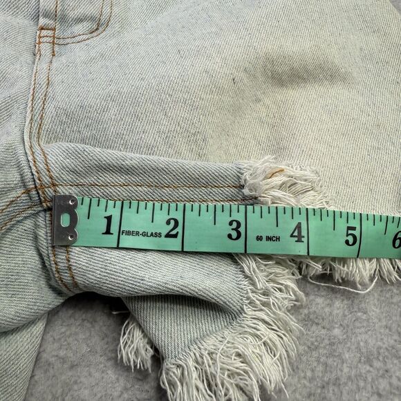 NWT Chelsea & Violet C & V Womens Jean Shorts Size 28 Cutoff Button Fly Frayed - Picture 11 of 12